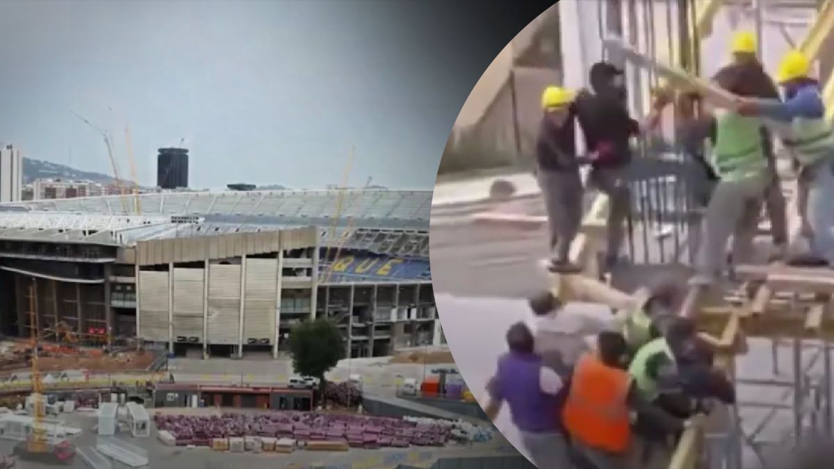 Драка на стадионе Барселоны Драка на стадионе Барселоны