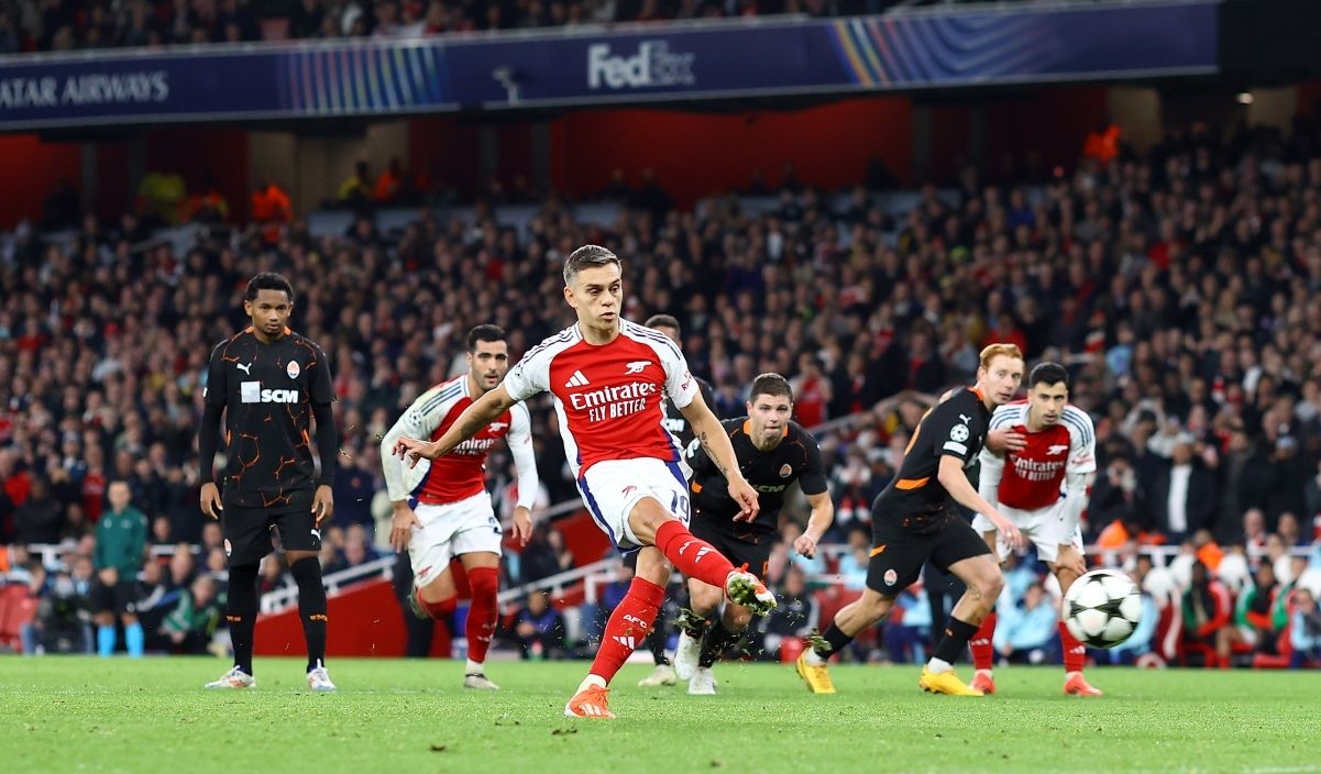 Арсенал Шахтар - результат матчу 3-го туру Ліги чемпіонів-2024/2025 - відеоогляд гри Арсенал Шахтар - результат матчу 3-го туру Ліги чемпіонів-2024/2025 - відеоогляд гри