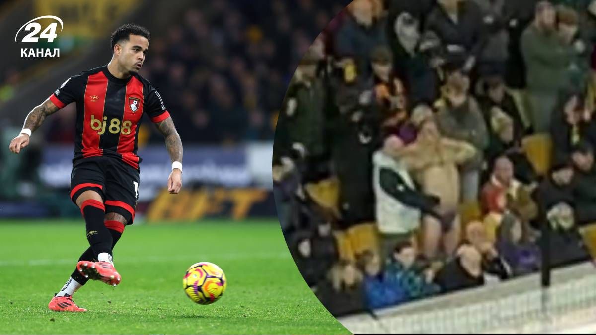 Фанат зняв штани під час матчу АПЛ Фанат зняв штани під час матчу АПЛ