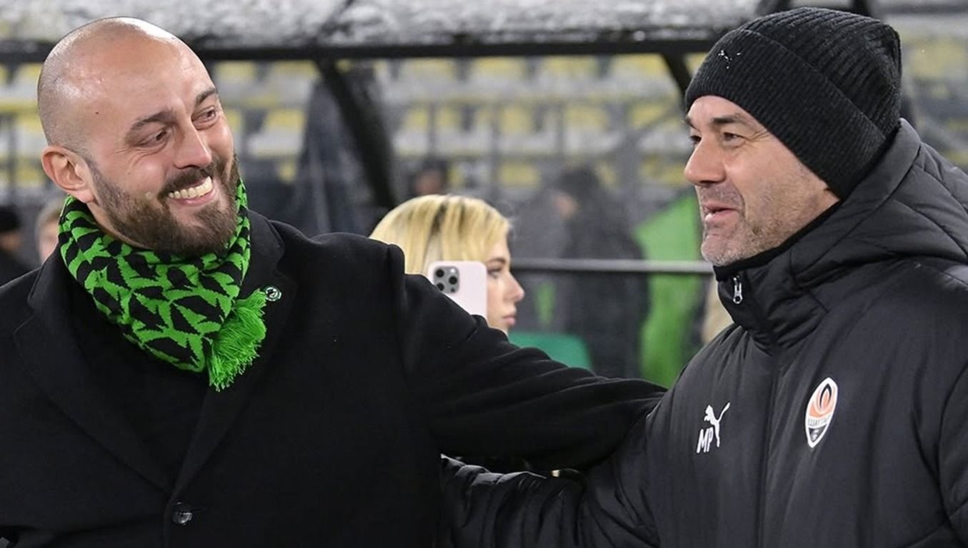 Імад Ашур та Маріно Пушич перед матчем Імад Ашур та Маріно Пушич перед матчем