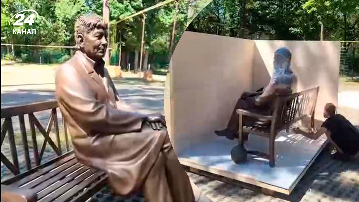 Пам"ятник Луческу поїхав з України - де встановлять скульптуру - відео Пам"ятник Луческу поїхав з України - де встановлять скульптуру - відео