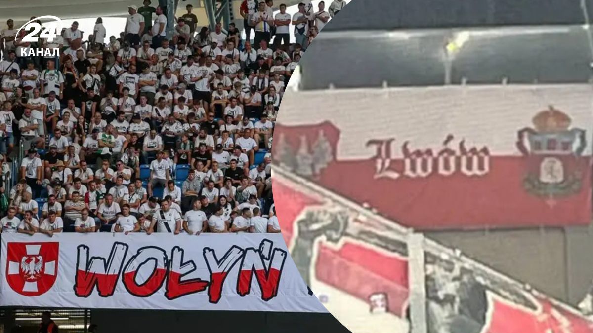Фанати Легії вивісили політичні банери на матчі Шахтаря Фанати Легії вивісили політичні банери на матчі Шахтаря