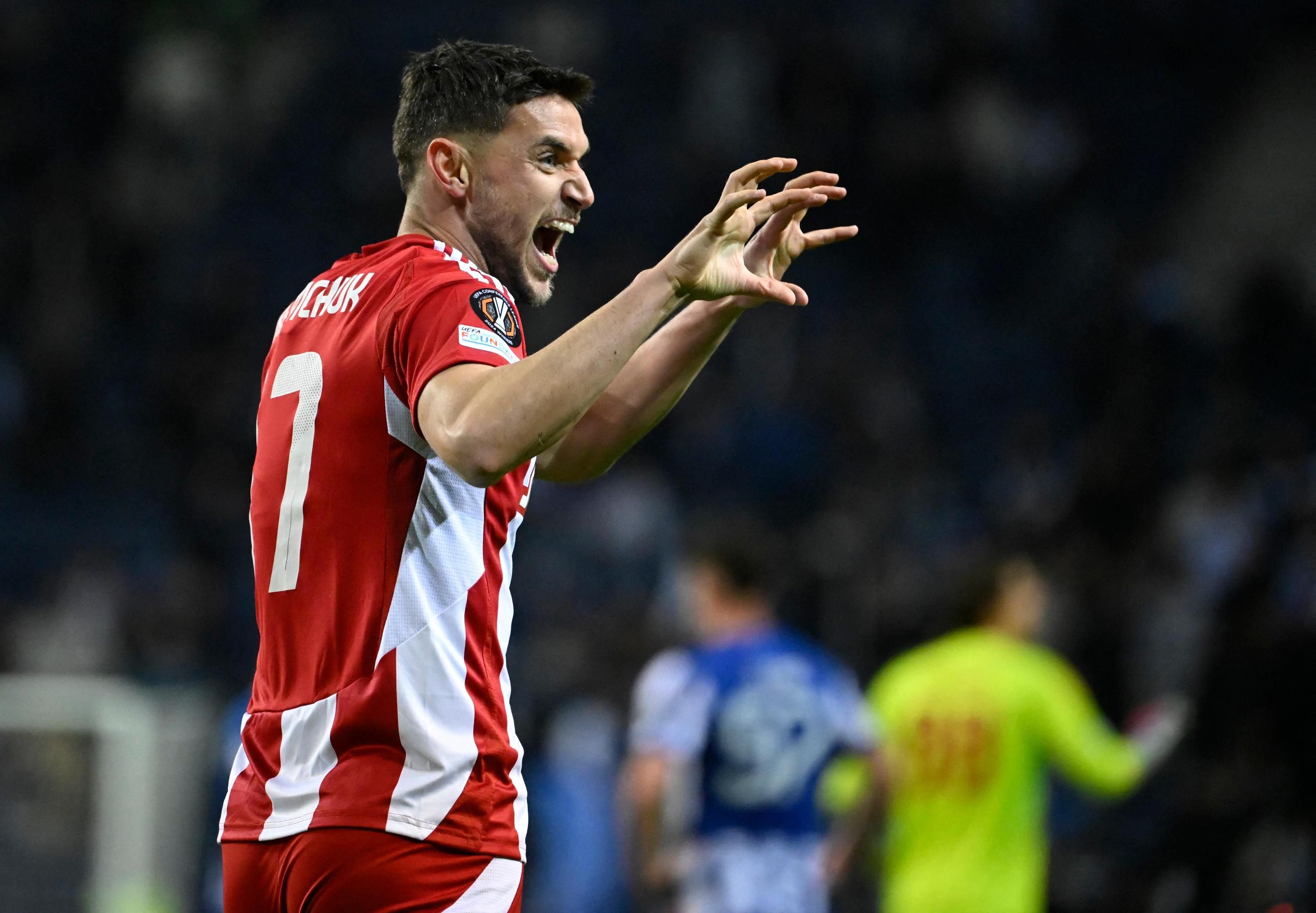 Роман Яремчук забив дубль за Олімпіакос у Кубку Греції