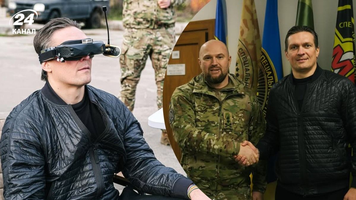 Усик встретился с украинскими воинами