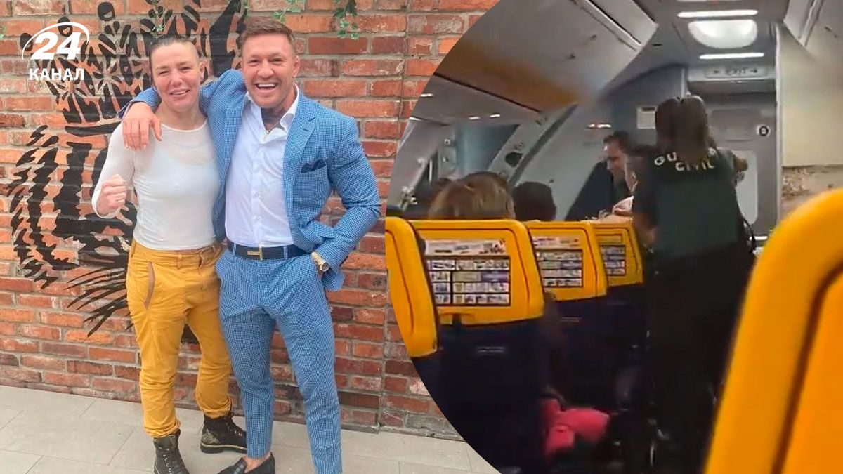 Подруга МакГрегора влаштувала бійку на літаку - відео інциденту Подруга МакГрегора влаштувала бійку на літаку - відео інциденту