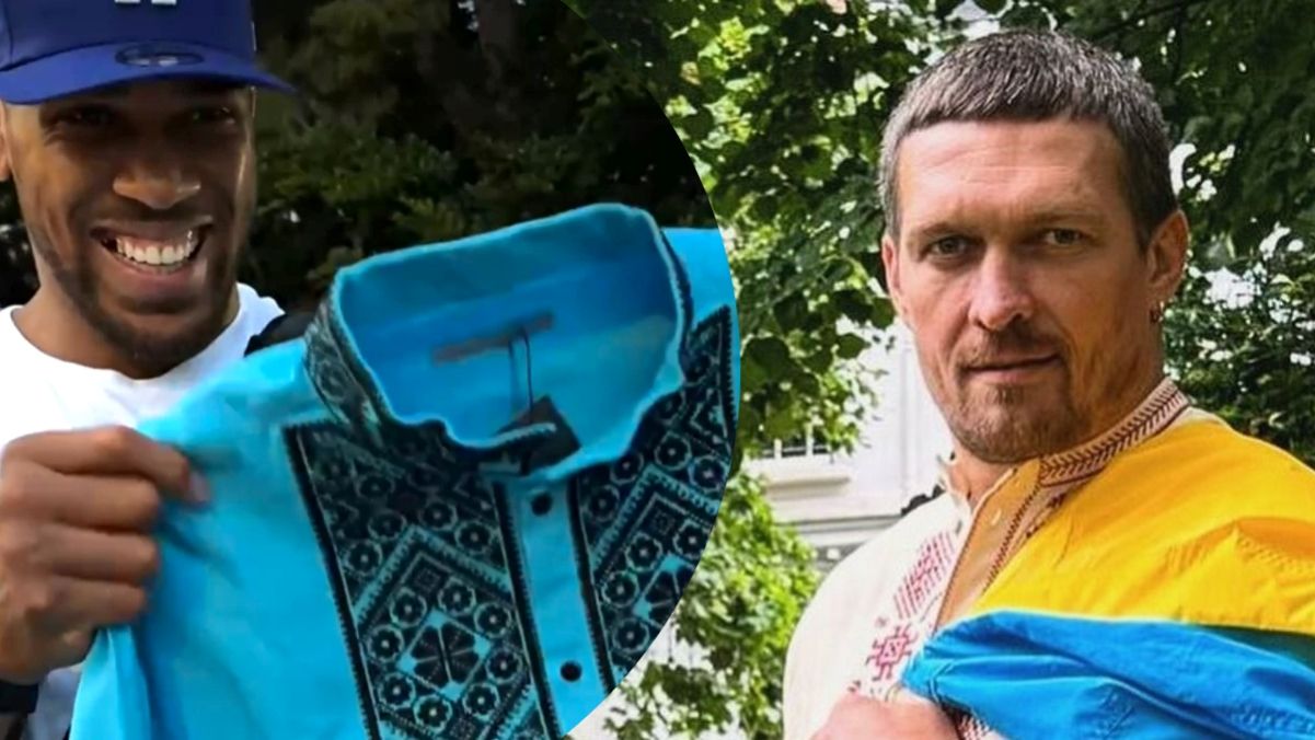 Олександр Усик подарував Ентоні Джошуа вишиванку - що означає сорочка Олександр Усик подарував Ентоні Джошуа вишиванку - що означає сорочка
