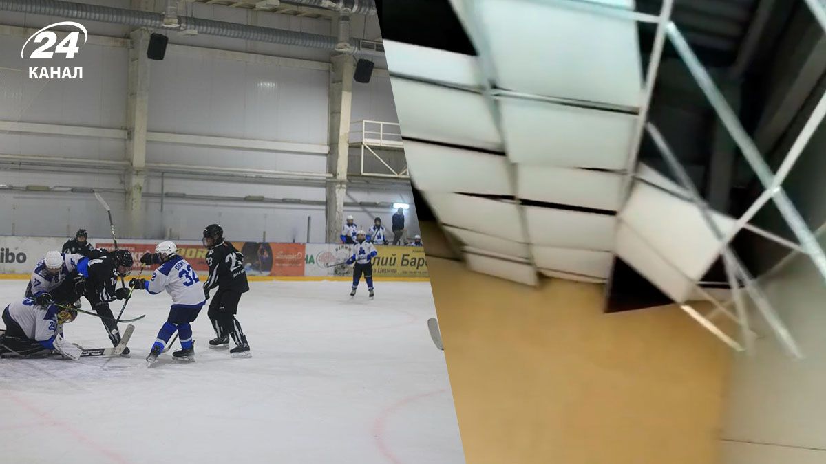 Атака на Київщину 27 грудня - відео пошкоджень льодового палацу у Білій Церкві