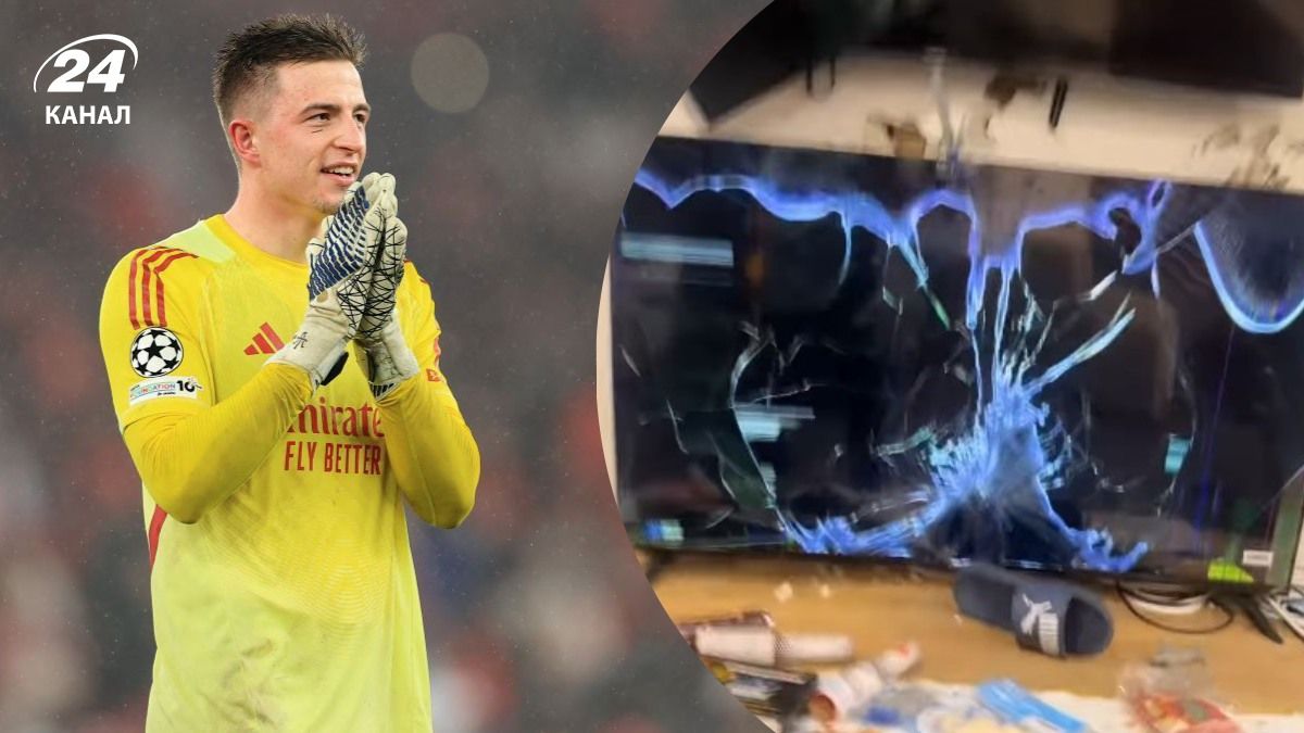 Фанат разбил телевизор после гола Трубина