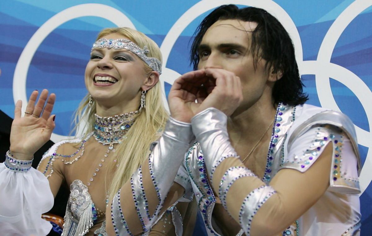 Руслан Гончаров с Еленой Грушиной на Олимпиаде-2006