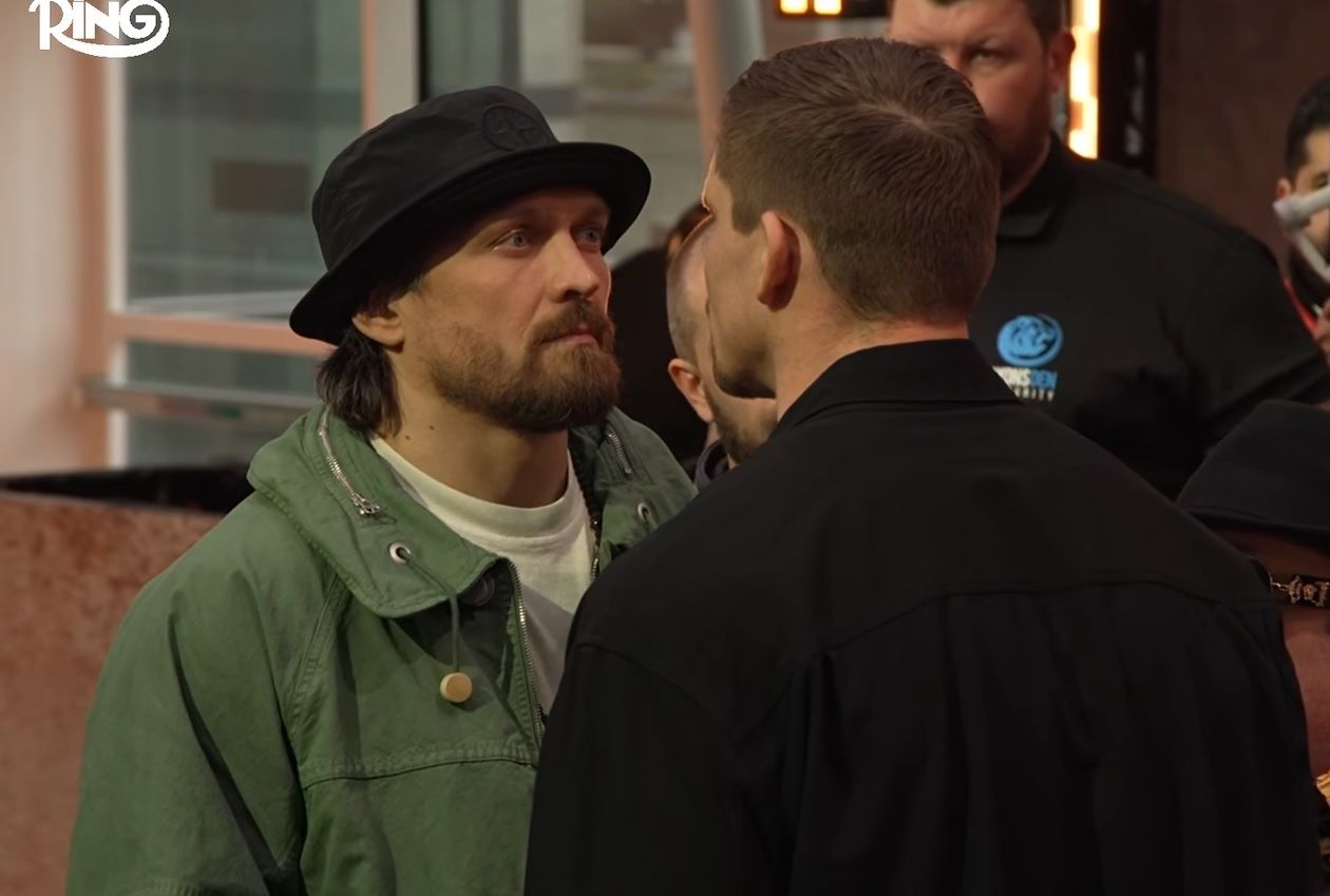 Усик Верховен - дуэль взглядов перед боем, смотрите видео