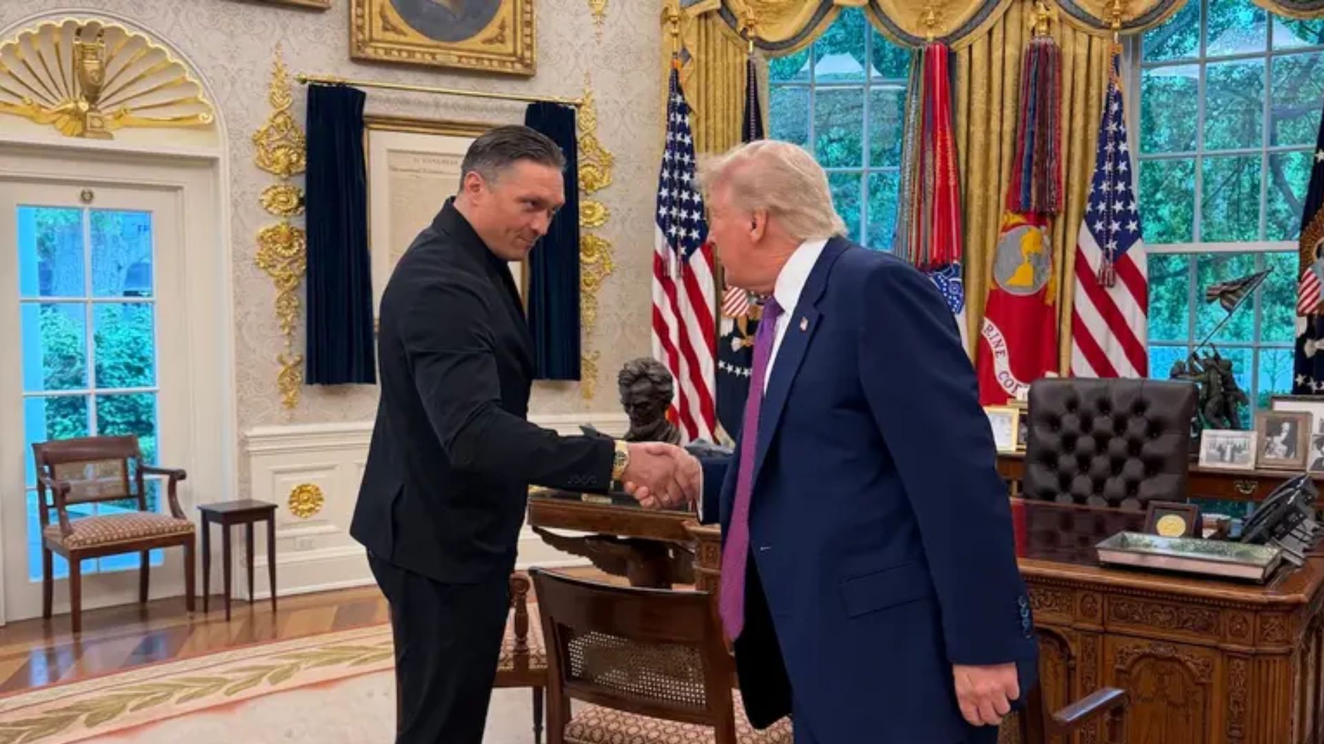 Александр Усик и Дональд Трамп