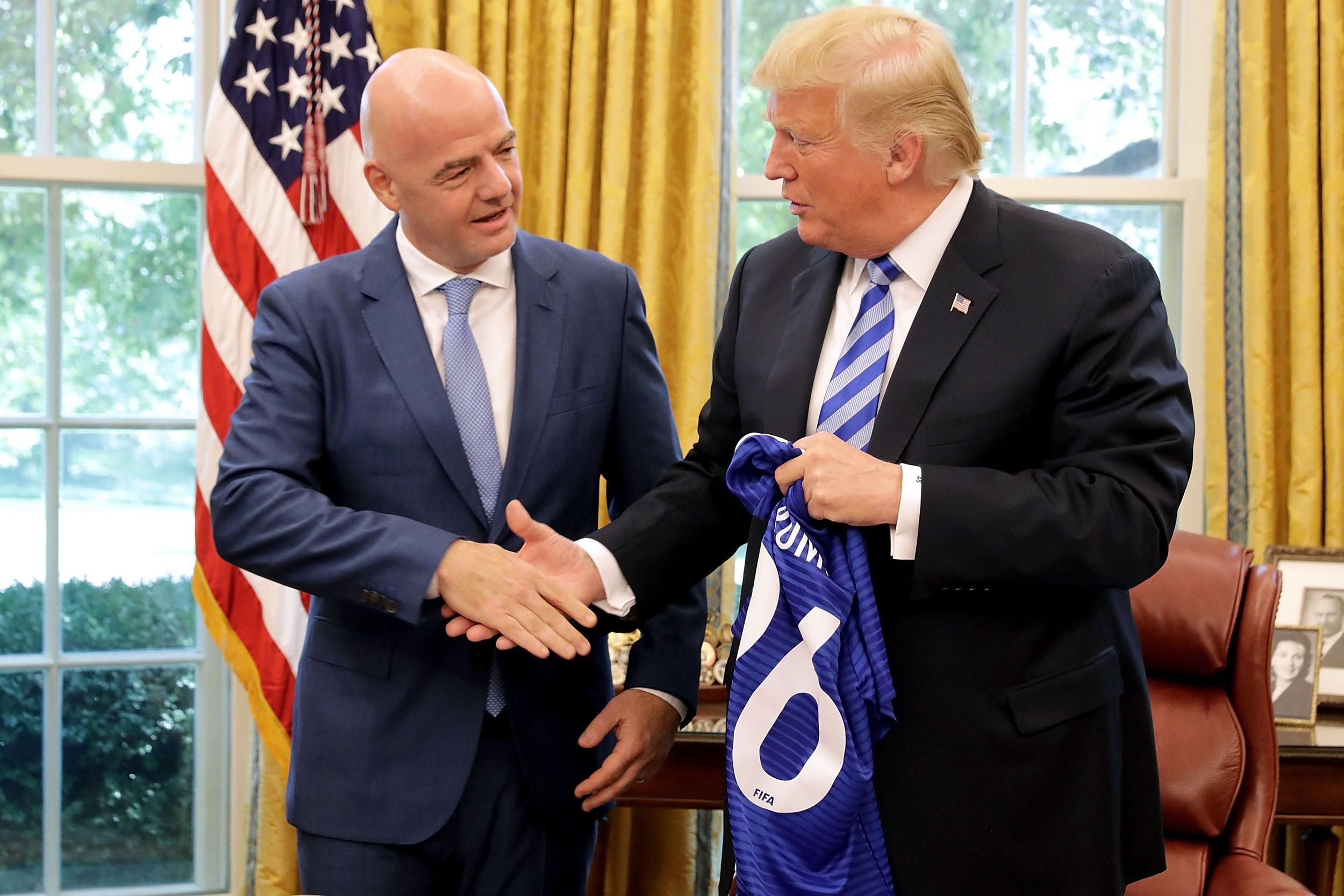 Джанни Инфантино и Дональд Трамп